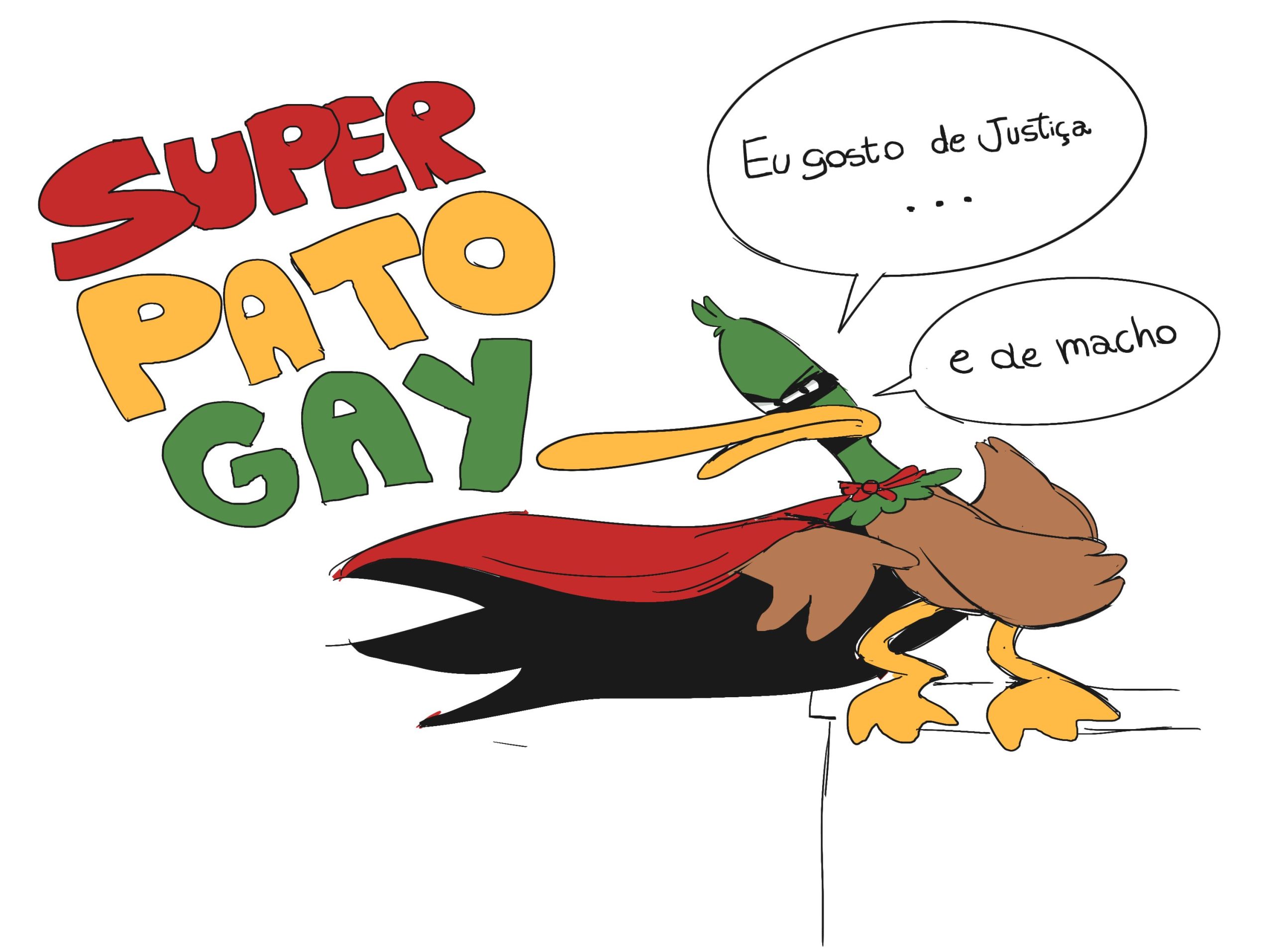 Super Pato Gay e seus amigos: aves da comunidade LGBT+ lutam contra o crime em ilustrações no X